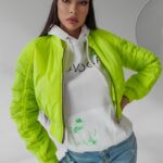 Kurtka krótka Emily Ola Voga limonkowa