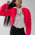 Kurtka krótka Emily Ola Voga różowa