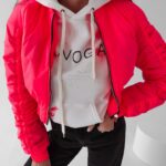 Kurtka krótka Emily Ola Voga różowa