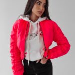 Kurtka krótka Emily Ola Voga różowa