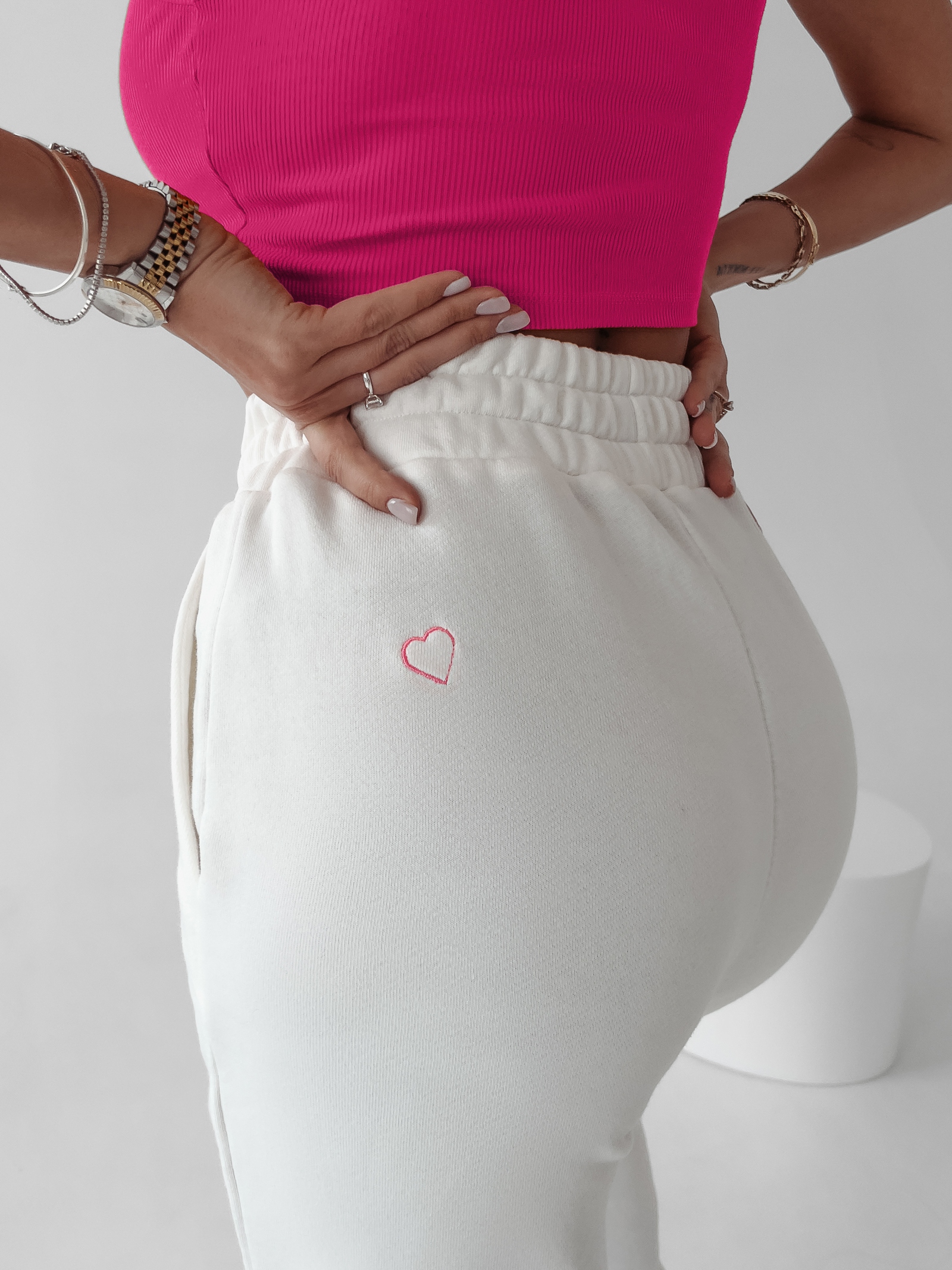 Spodnie dresowe bawełniane Seram Ola Voga ecru Spodnie dresowe bawełniane Seram Ola Voga ecru