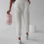 Spodnie dresowe bawełniane Seram Ola Voga ecru
