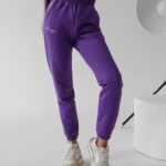 Spodnie dresowe bawełniane Seram Ola Voga fioletowe