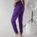 Spodnie dresowe bawełniane Seram Ola Voga fioletowe