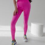 Legginsy wyszczuplające Hoste Ola Voga neonowy róż