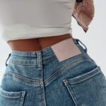 Spodnie jeansowe skinny fit Blue Ola Voga niebieskie