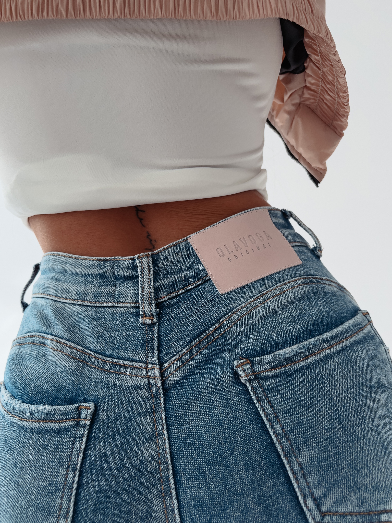 Spodnie jeansowe skinny fit Blue Ola Voga niebieskie Spodnie jeansowe skinny fit Blue Ola Voga niebieskie