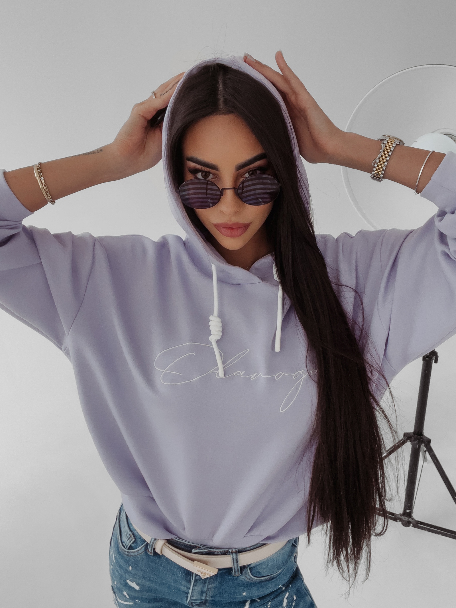 Bluza z kapturem Sienna Ola Voga lila