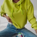 Bluza z kapturem Sienna Ola Voga limonkowa