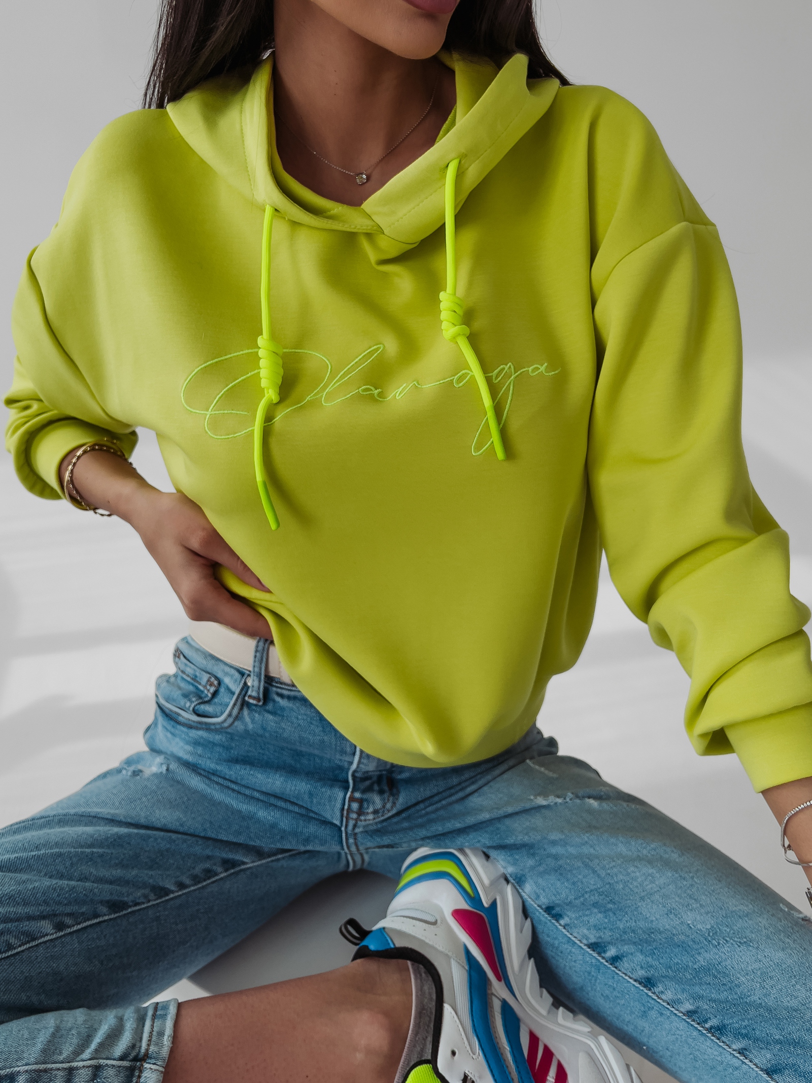 Bluza z kapturem Sienna Ola Voga limonkowa Bluza z kapturem Sienna Ola Voga limonkowa