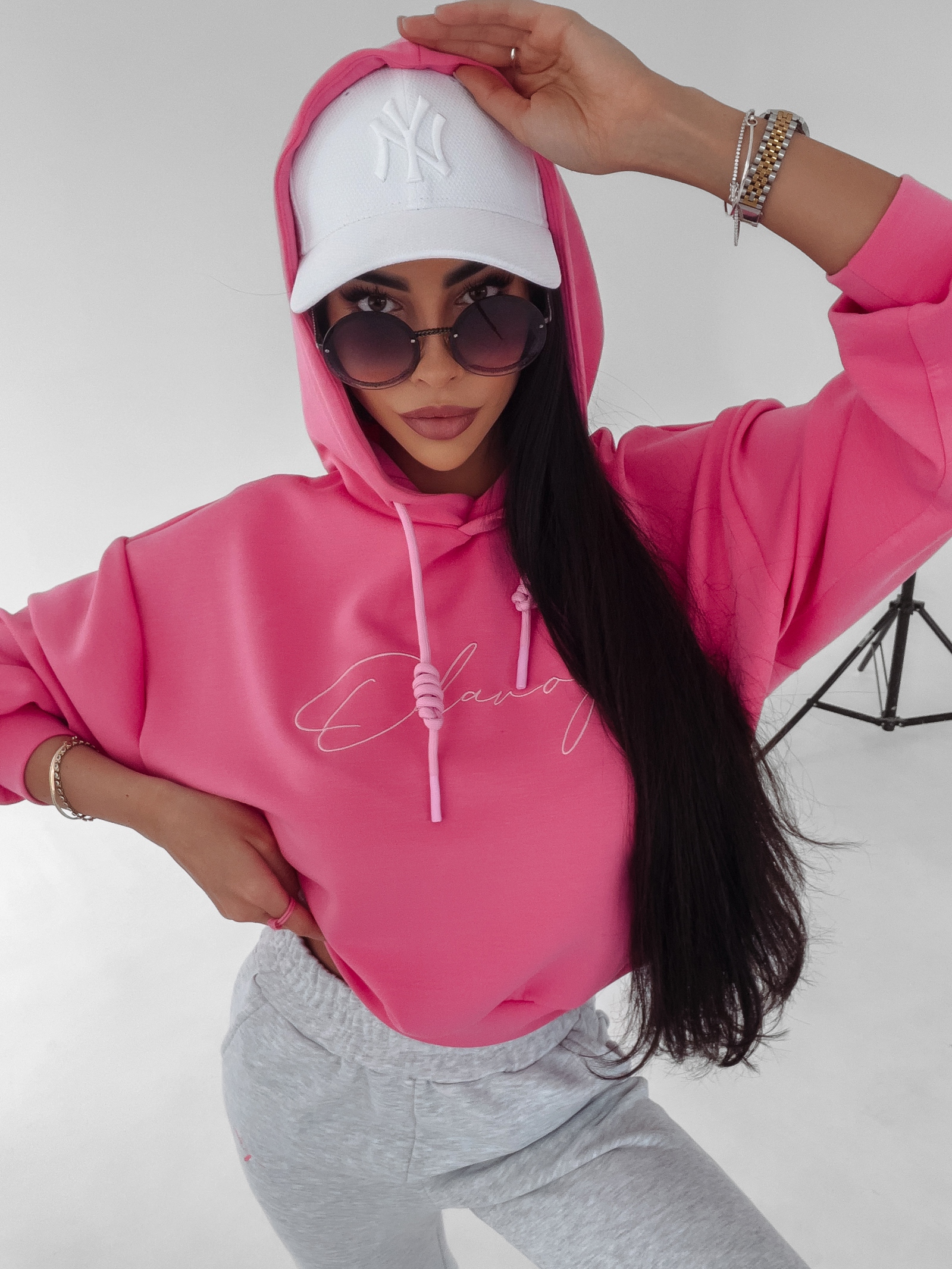 Bluza z kapturem Sienna Ola Voga różowa Bluza z kapturem Sienna Ola Voga różowa