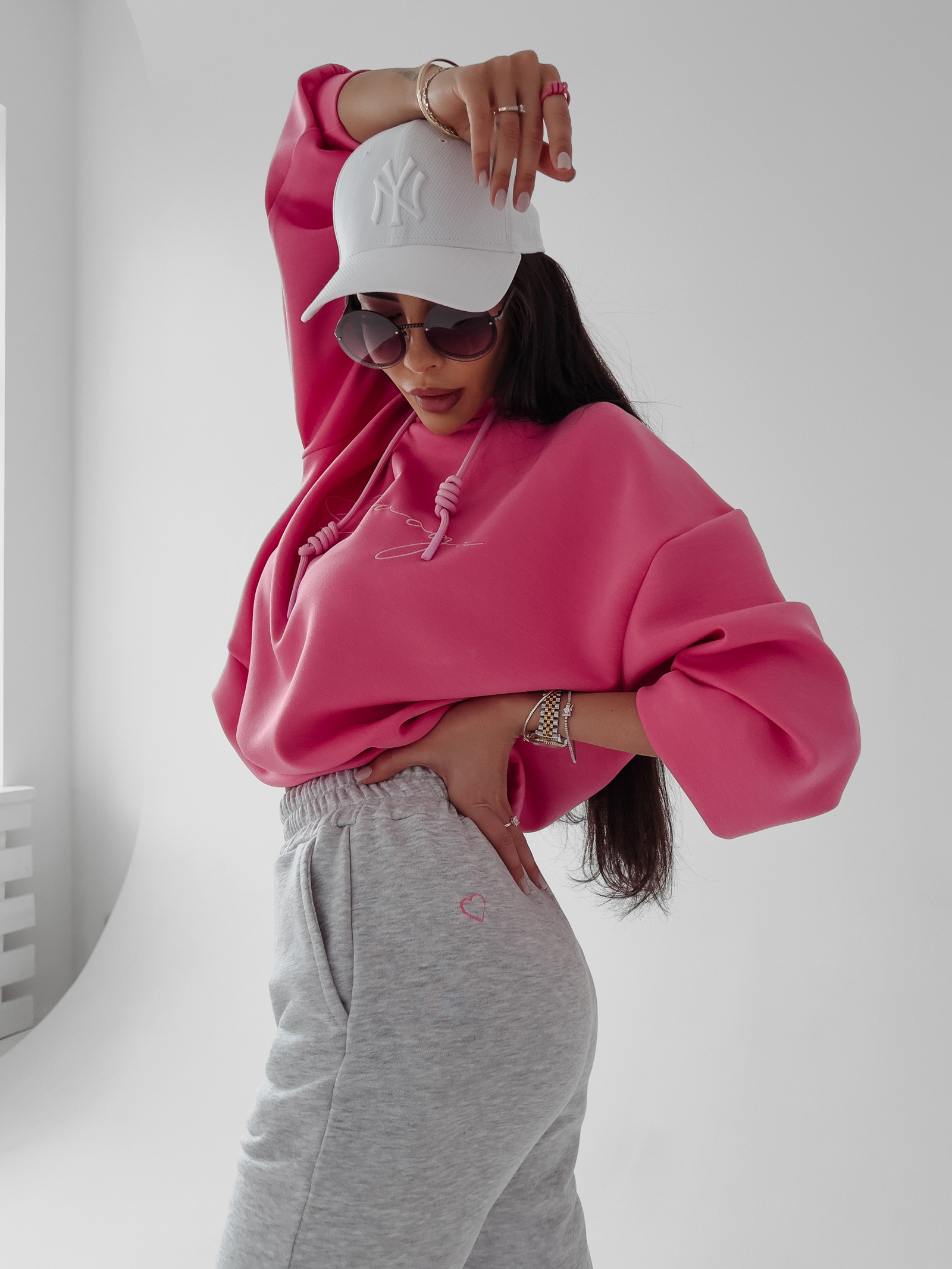 Bluza z kapturem Sienna Ola Voga różowa Bluza z kapturem Sienna Ola Voga różowa