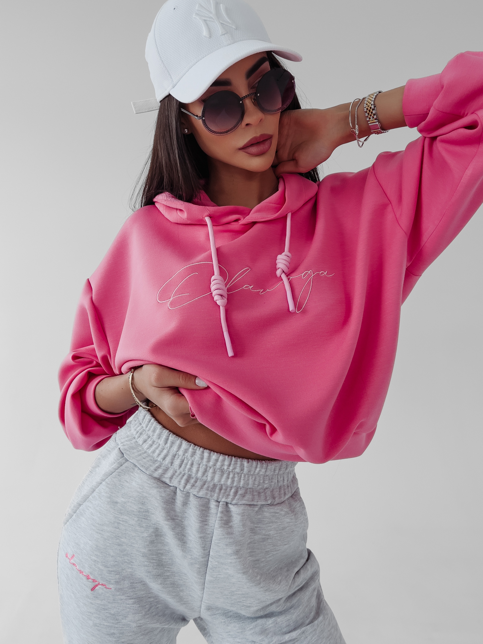 Bluza z kapturem Sienna Ola Voga różowa Bluza z kapturem Sienna Ola Voga różowa