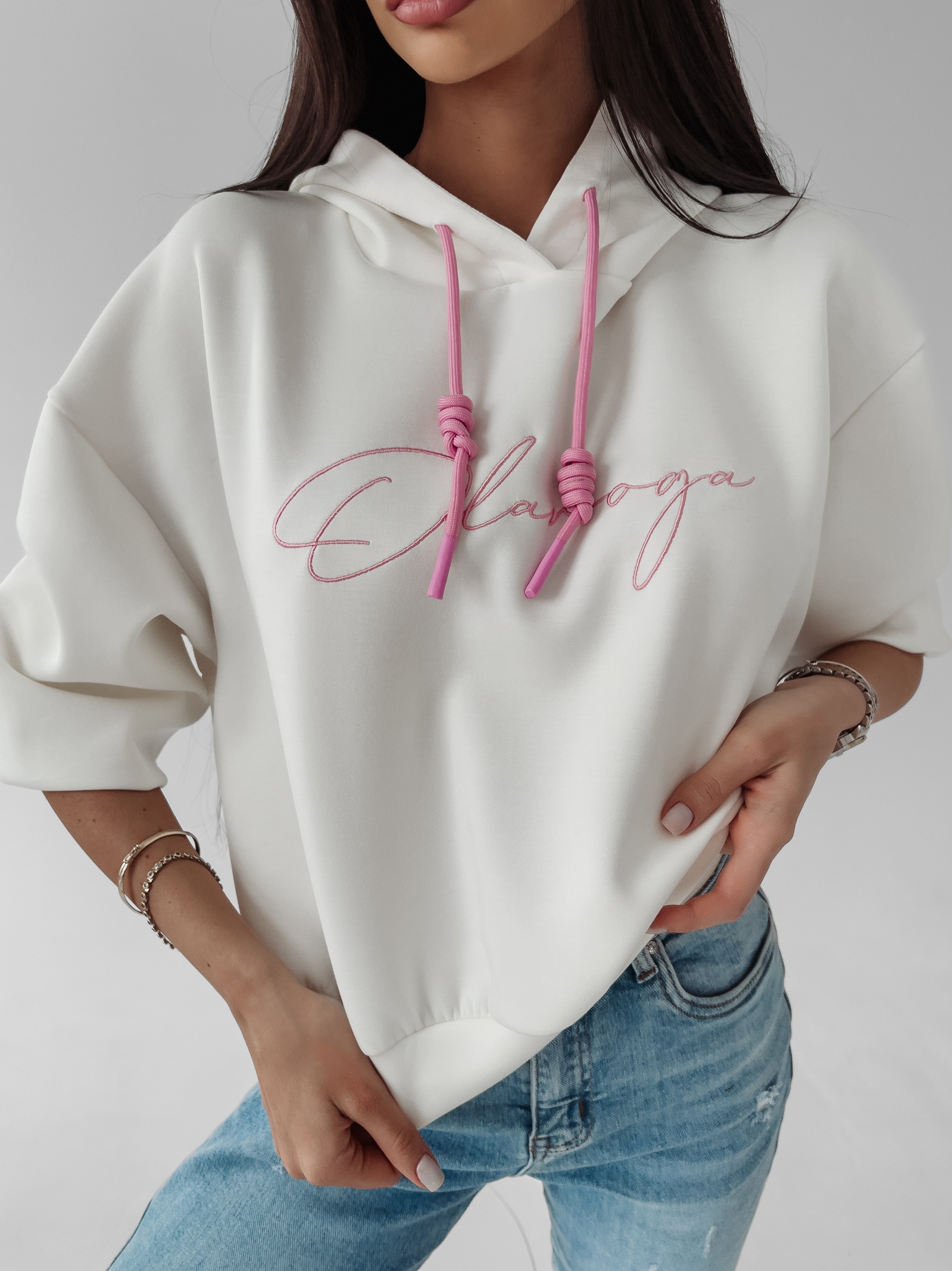 Bluza z kapturem Sienna Ola Voga ecru