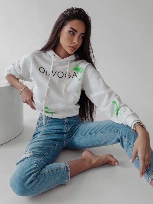 Bluza kangurka Magma Ola Voga ecru-zielona