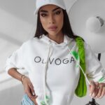 Bluza kangurka Magma Ola Voga ecru-zielona