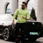 Bluza męska z kapturem Clark Ola Voga limonkowa