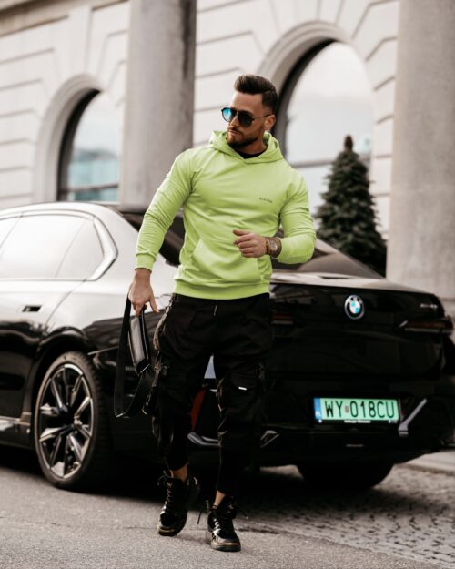 Bluza męska z kapturem Clark Ola Voga limonkowa