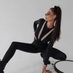 Kombinezon kobiecy dopasowany Madera Ola Voga czarny