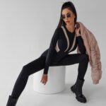 Kombinezon kobiecy dopasowany Madera Ola Voga czarny