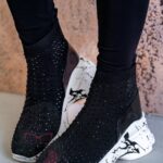 Botki skarpety Rock Calacatta białe