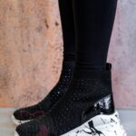 Botki skarpety Rock Calacatta białe