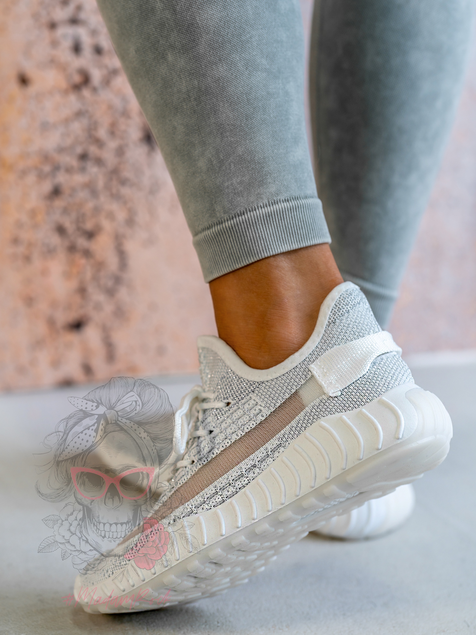 Buty sportowe Sezon Rock biało-srebrne Buty sportowe Sezon Rock biało-srebrne