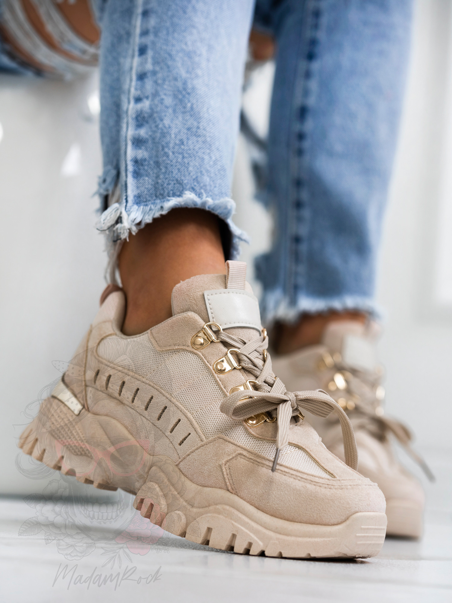 Buty sportowe Madam Meling beżowe
