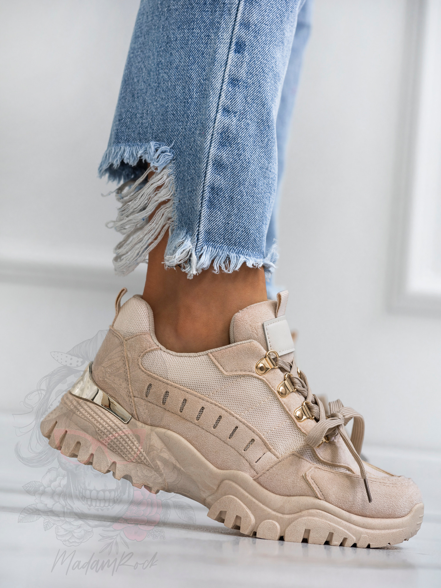 Buty sportowe Madam Meling beżowe