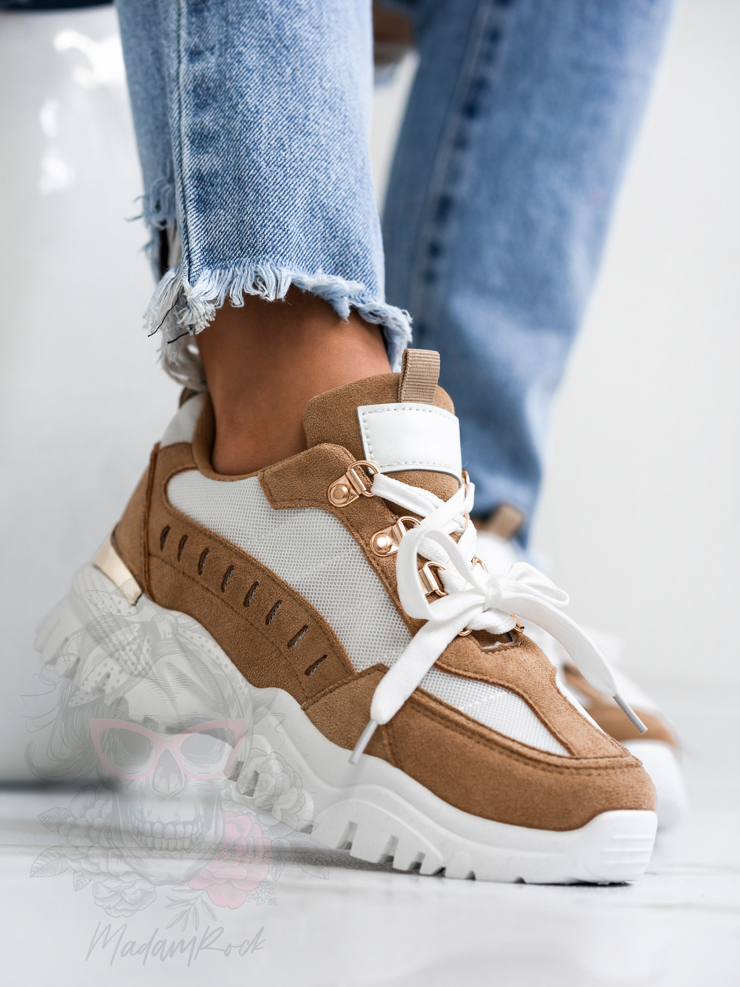 Buty sportowe Madam Meling karmelowe