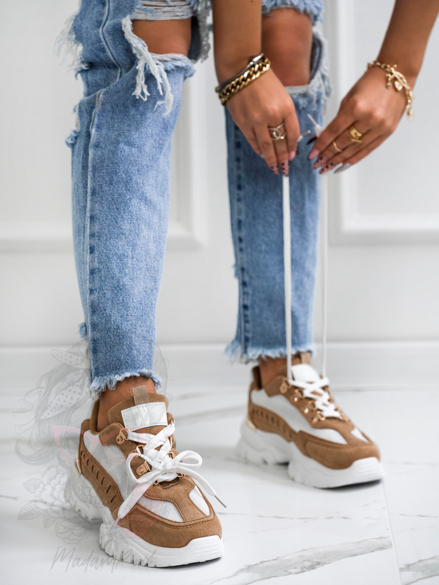 Buty sportowe Madam Meling karmelowe Buty sportowe Madam Meling karmelowe