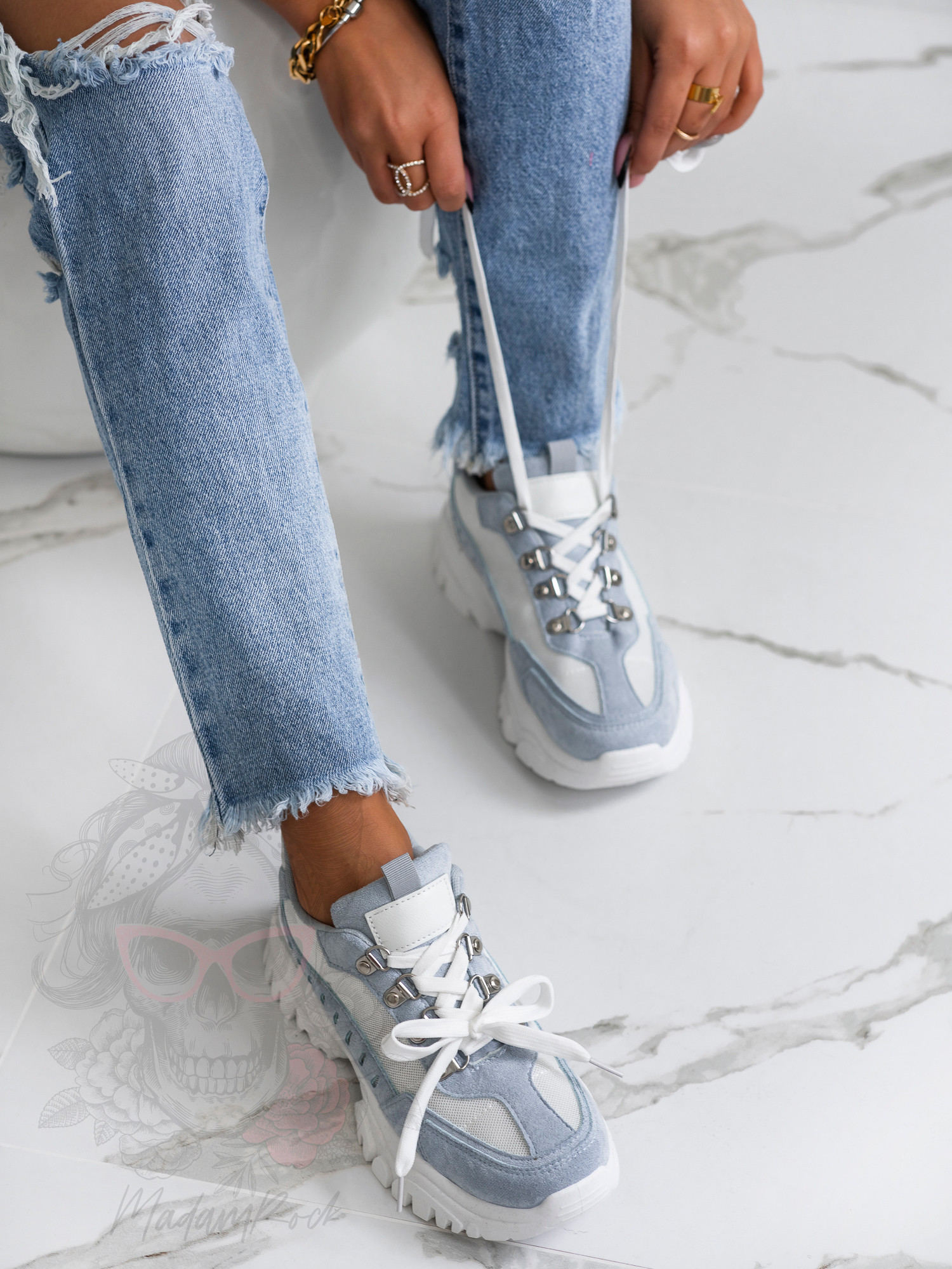 Buty sportowe Madam Meling błękitne