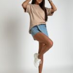 Spódniczko-spodenki jeansowe Dikilek niebieskie