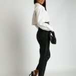 Spodnie jeansowe z przetarciem Alicet czarne