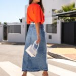 T-shirt krótki oversize Amok koralowy