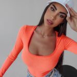 Body prążkowane Dora Ola Voga pomarańczowe