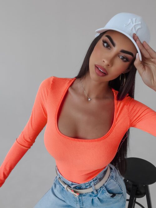 Body prążkowane Dora Ola Voga pomarańczowe