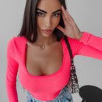 Body prążkowane Dora Ola Voga neonowy róż