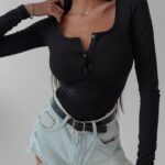 Body dopasowane Eve Ola Voga czarne