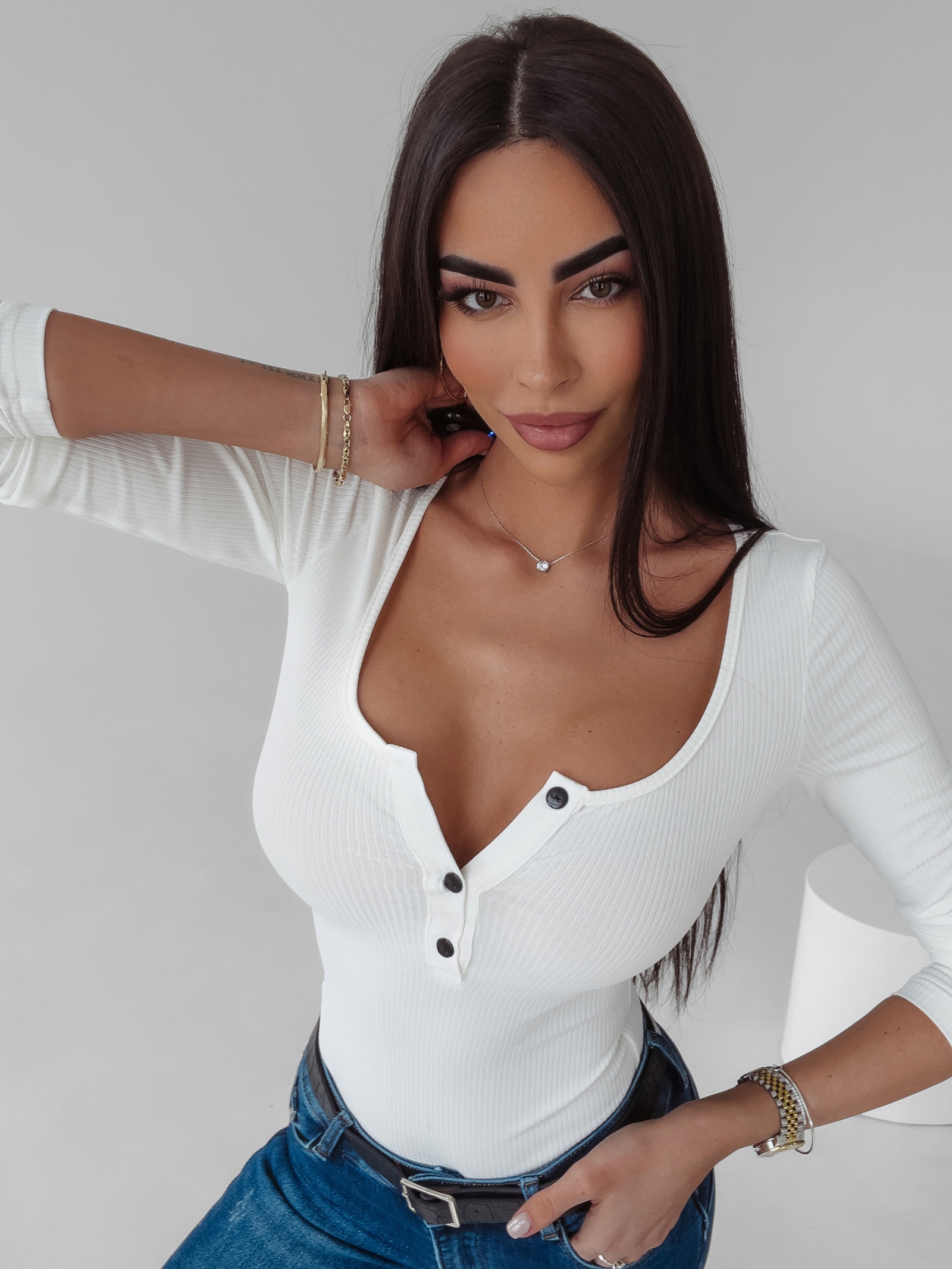 Body dopasowane Eve Ola Voga ecru Body dopasowane Eve Ola Voga ecru