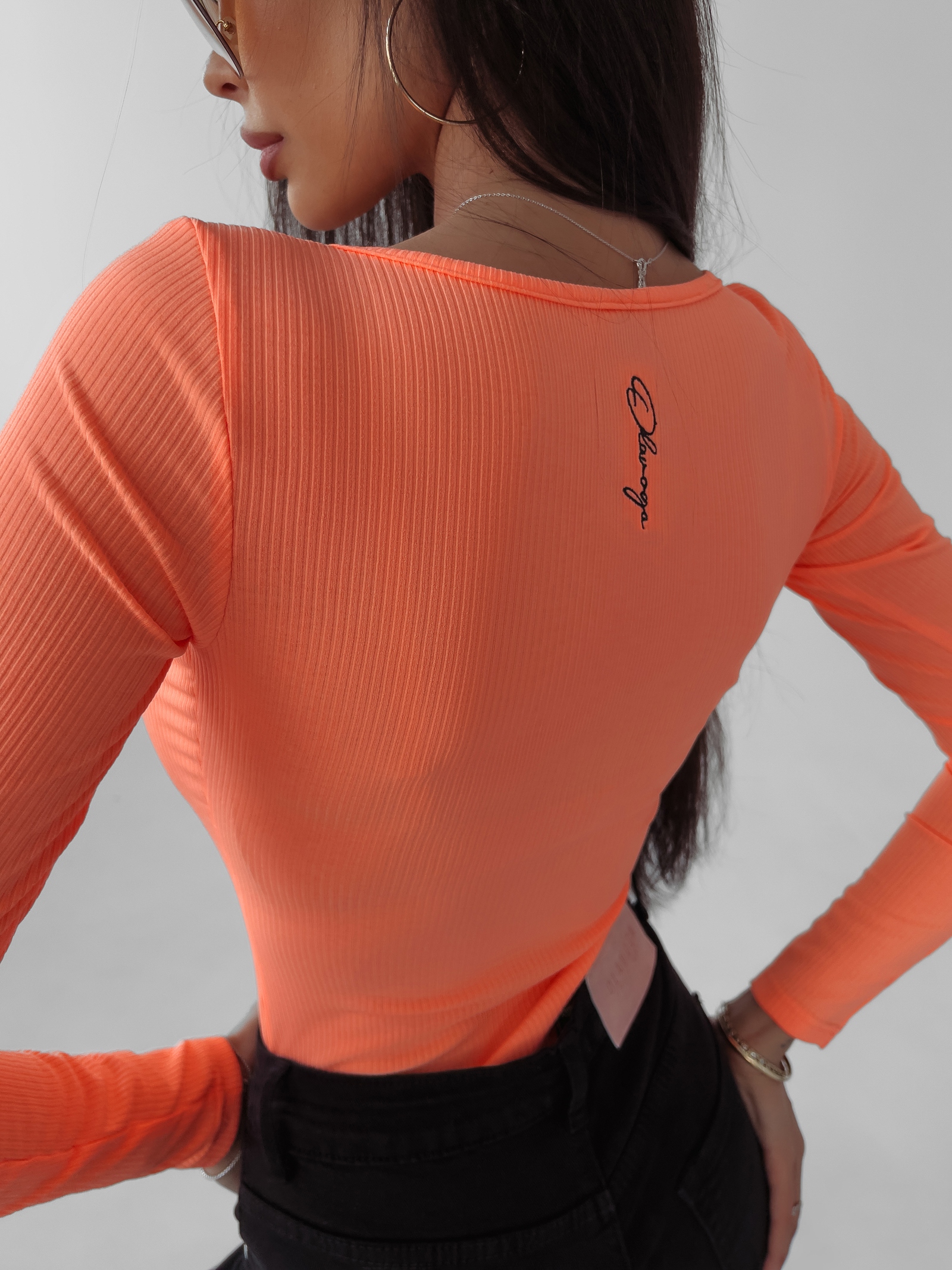 Body dopasowane Eve Ola Voga pomarańczowy