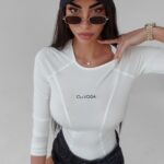 Body dopasowane Savitta Ola Voga ecru