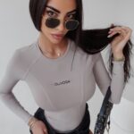 Body dopasowane Savitta Ola Voga beżowe