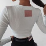 Bluzka prążkowana Judy Ola Voga ecru