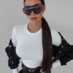 Bluzka prążkowana Judy Ola Voga ecru