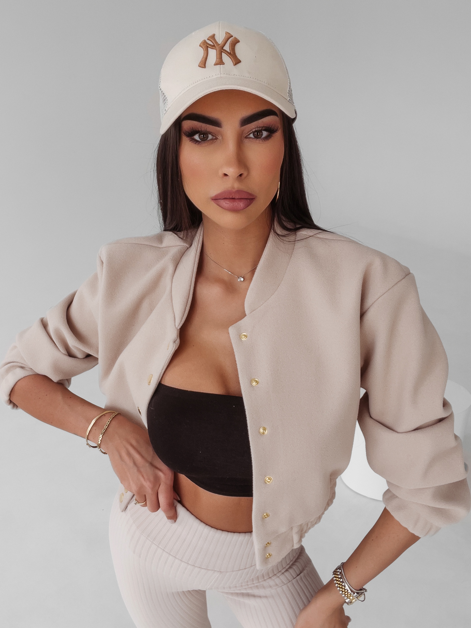 Kurtka bomberka California Ola Voga beżowa