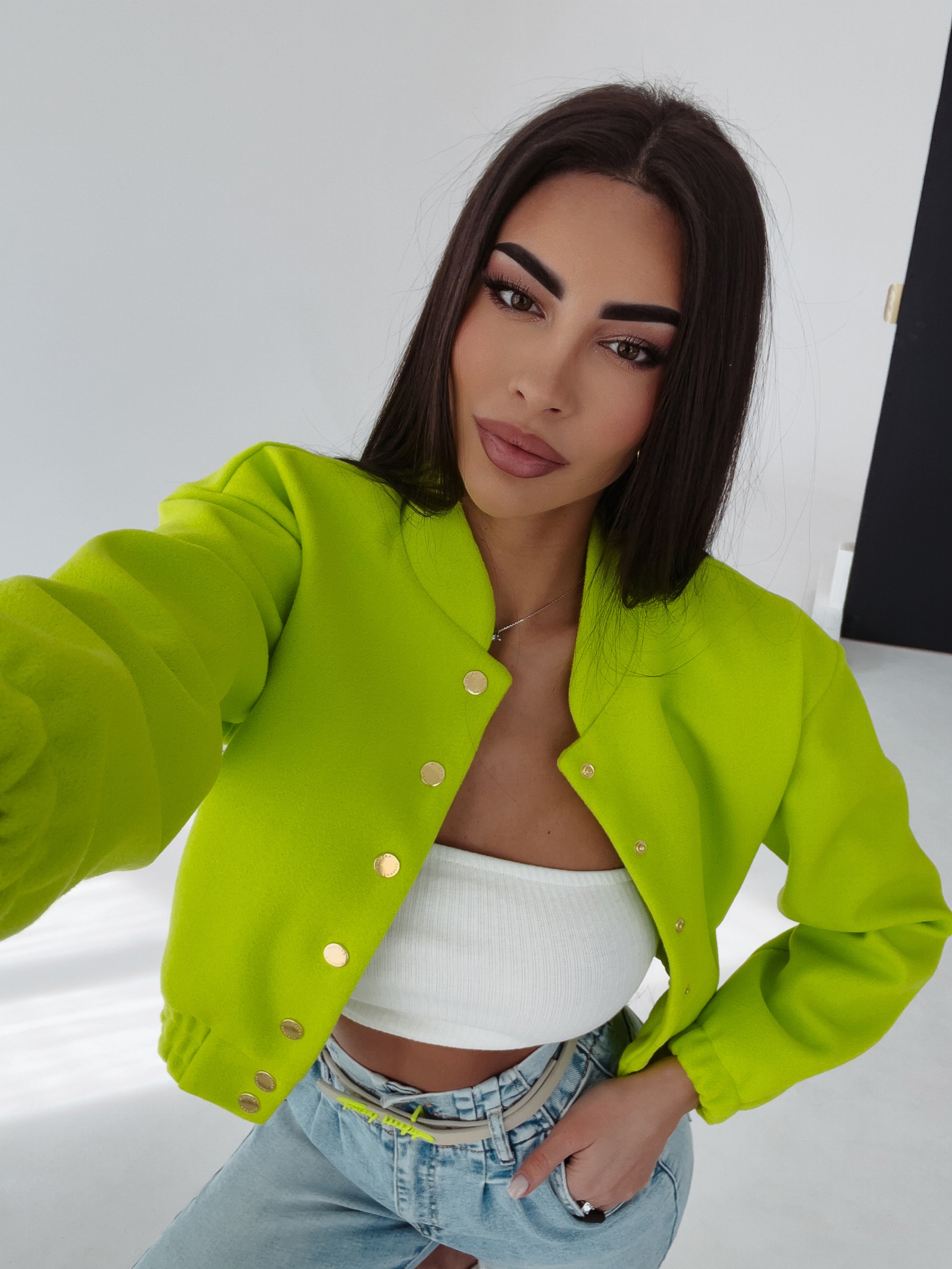 Kurtka bomberka California Ola Voga limonkowa