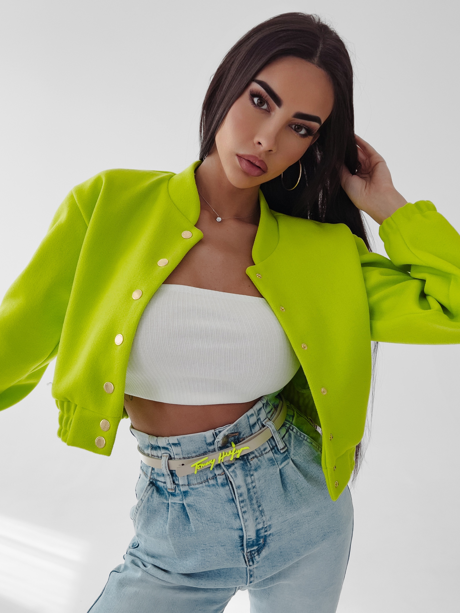 Kurtka bomberka California Ola Voga limonkowa