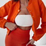 Kurtka bomberka California Ola Voga pomarańczowa