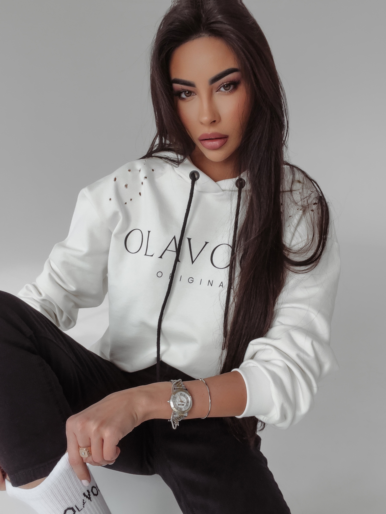 Bluza z kapturem Fargo Ola Voga ecru Bluza z kapturem Fargo Ola Voga ecru